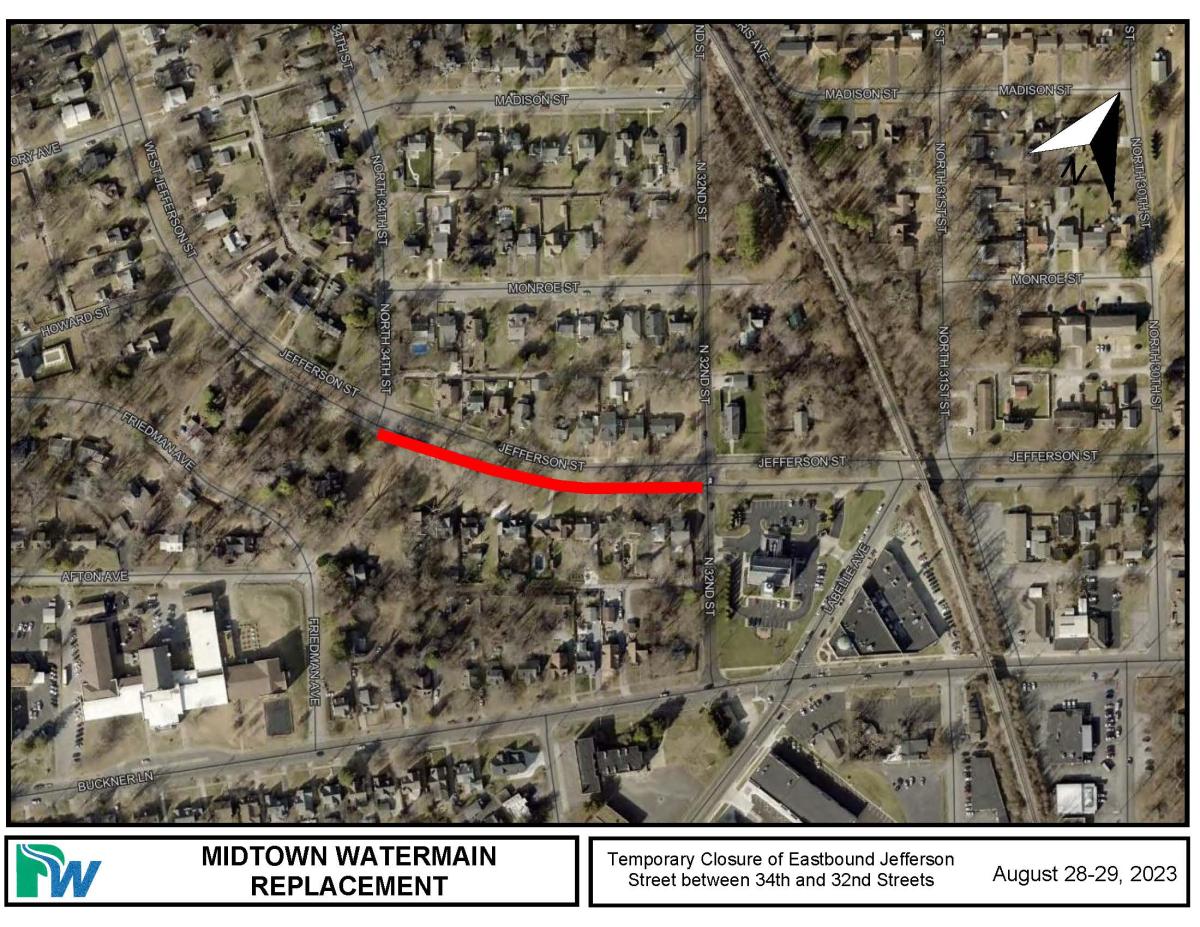 Paducah Water watermain project map