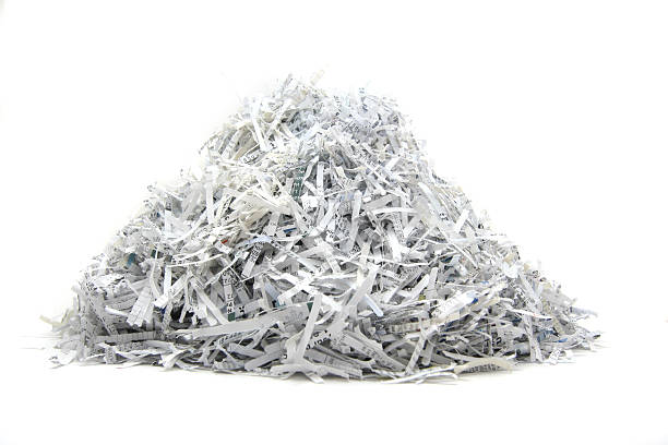 shredded paper - not accepted